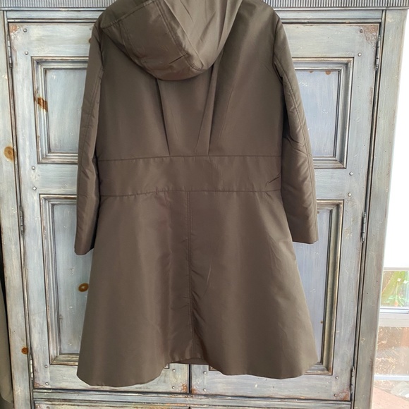 Prada olivy taupe silk blend long jacket size 40 - Picture 7 of 8